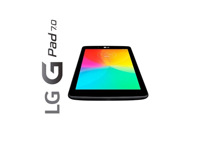 LG Tablet G Pad 7.0, android 4.4.2 KitKat, pantalla IPS de 7", procesador Quad Core Snapdragon 400 a 1.2ghz, batería li-on de 4.000mah, Wi-Fi, cámaras trasera de 3 MP y frontal de 1.3 MP., V400