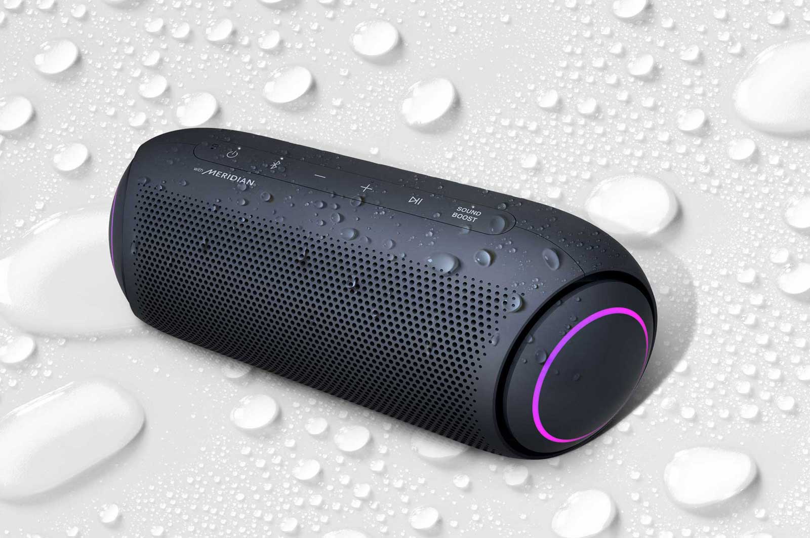 LG Parlante LG XBOOM Go PL5 Negro | 20W | Bajos de doble acción | Luces multicolor | IPX5 | 18 Horas de Batería, PL5