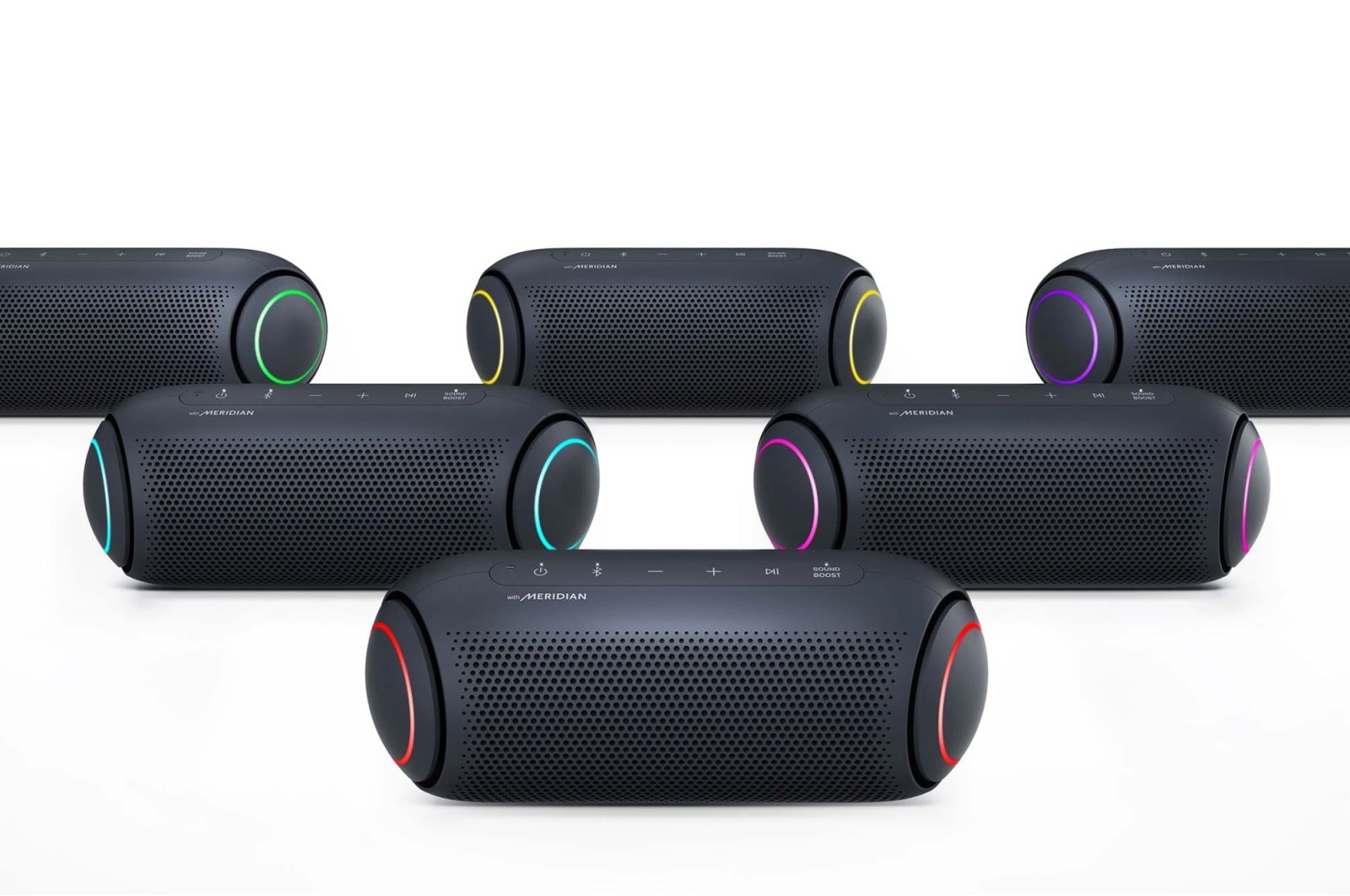 LG Parlante LG XBOOM Go PL5 Negro | 20W | Bajos de doble acción | Luces multicolor | IPX5 | 18 Horas de Batería, PL5