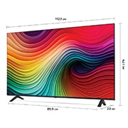 Vista frontal del LG NanoCell TV, NANO80