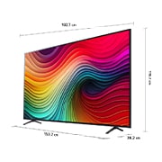 Vista frontal del LG NanoCell TV, NANO80