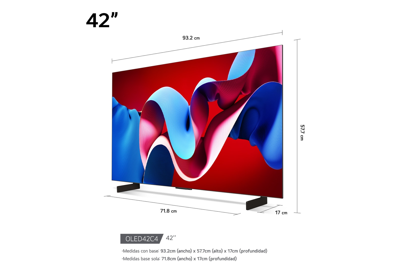 Left-facing side view of LG OLED evo TV, OLED C4