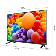 Vista frontal del LG UHD TV, UT73