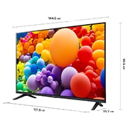 Vista frontal del LG UHD TV, UT73