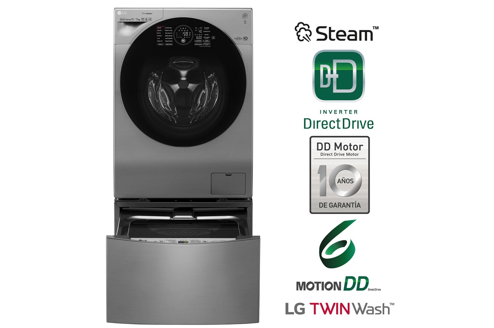 LG  LG TWINWash™, F1107VRDSTT-WT2VM