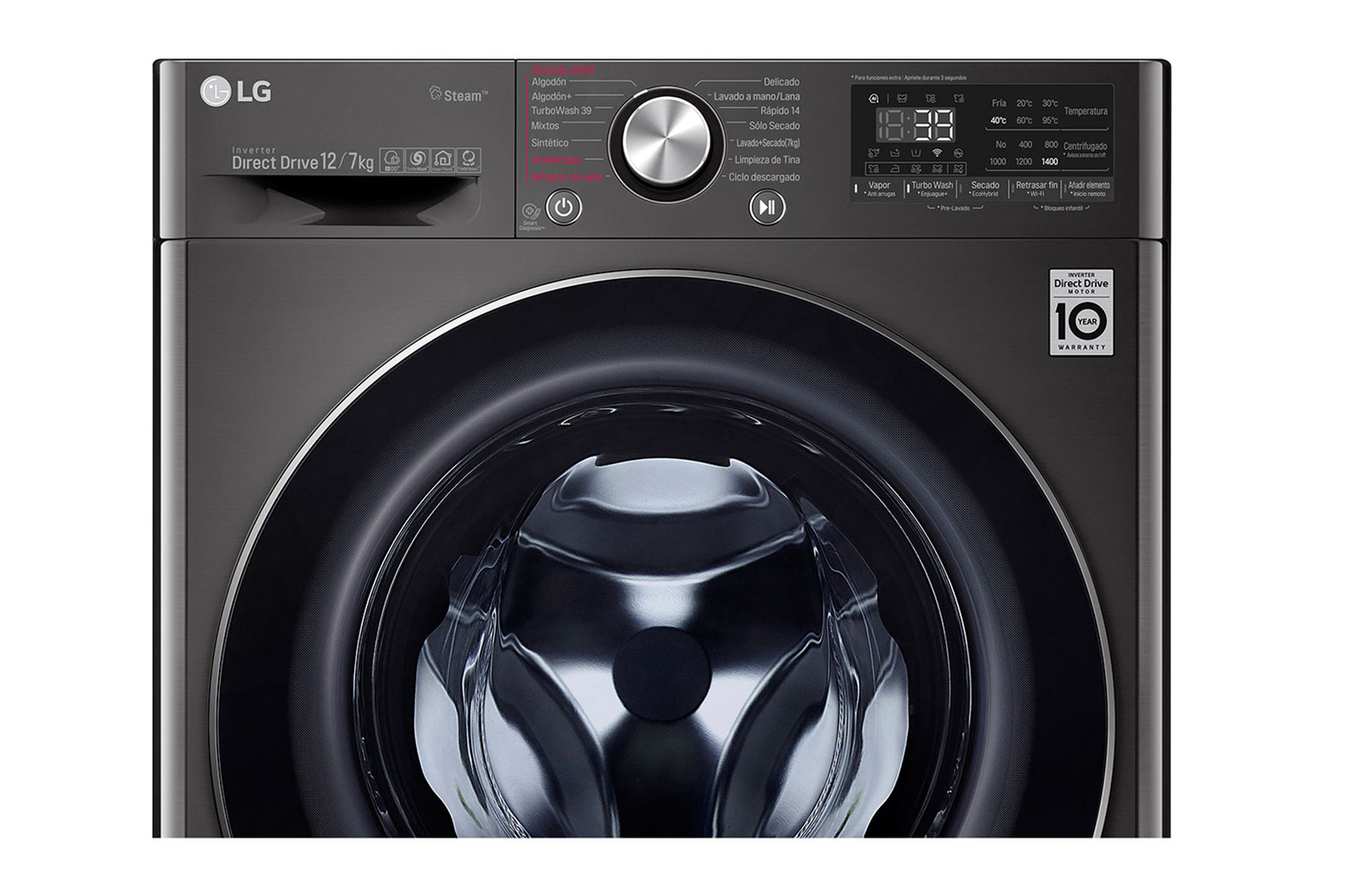 LG Lavaseca de 12Kg de Lavado y 7Kg de Secado, AI DD™ y ThinQ, WD12BVC2S6C