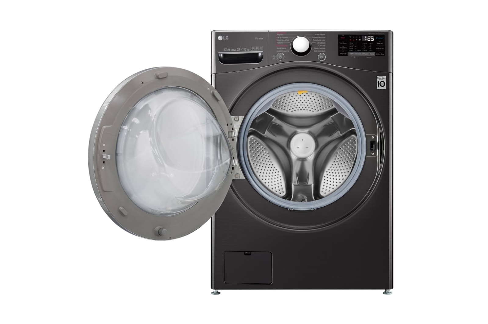 LG Lavaseca de 22 kg de Lavado y 13 kg de Secado, carga frontal con 6MotionDD, Steam y conectividad Wi-Fi, WD22BV2S6