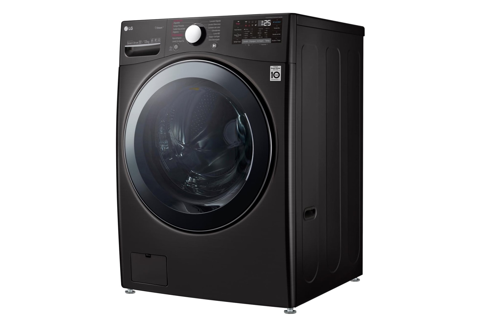LG Lavaseca de 22 kg de Lavado y 13 kg de Secado, carga frontal con 6MotionDD, Steam y conectividad Wi-Fi, WD22BV2S6