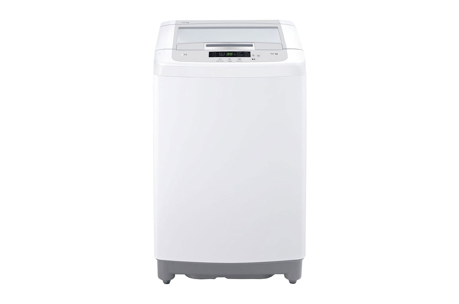 Vista frontal de Lavadora de 13 kg carga superior Smart Inverter con TurboDrum™, Blanco, WT13WPBK