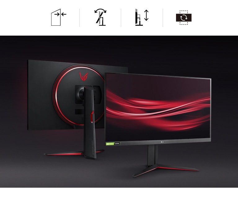 Tendras un Monitor con un diseño elegante y prácticamente sin bordes con soporte ajustable de altura, inclinación y pivote.