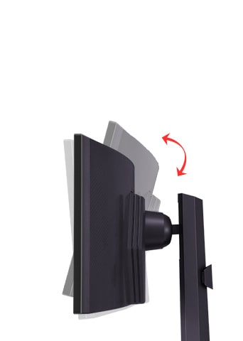 El soporte del monitor es ajustable en inclinación.