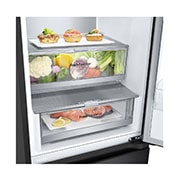 Left side  open door with food
