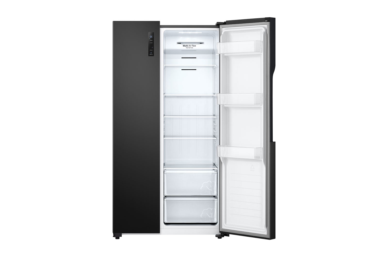 LG Refrigeradora LG Side by Side 509L con Múltiple Flujo de Aire, Total No Frost y Panel LED Táctil, GS51MPD