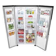 LG Refrigeradora LG Side by Side 509L con Múltiple Flujo de Aire, Total No Frost y Panel LED Táctil, GS51MPD