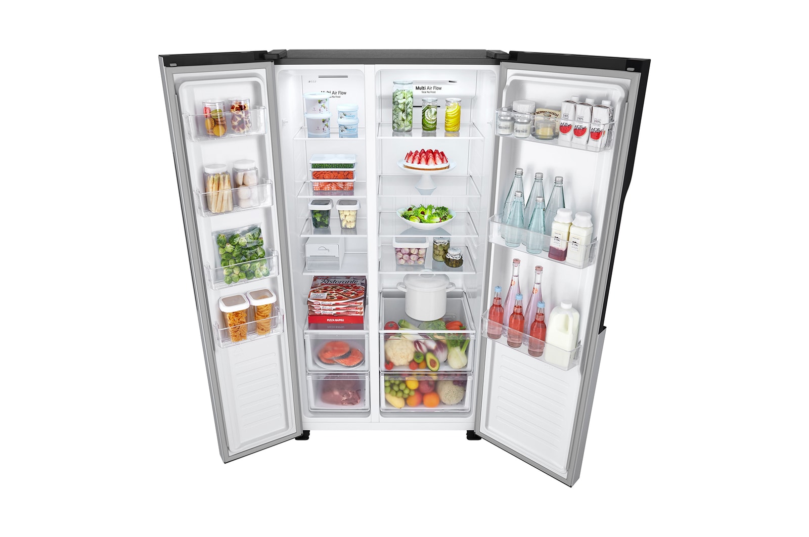 LG Refrigeradora LG Side By Side 509L con Múltiple Flujo de Aire, LS51BPP