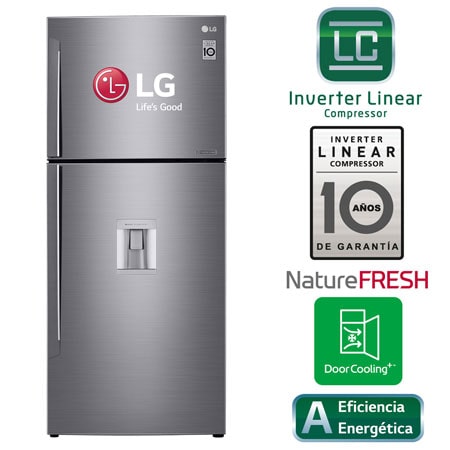 LG Refrigeradora con Inverter Linear Compressor (10 años de garantía) y 437  L de capacidad