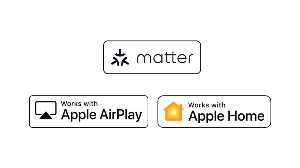 Logotipo de hey google Logotipo de funciona con Apple AirPlay Logotipo de funciona con Apple Home