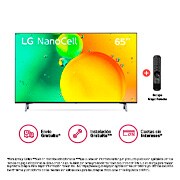 LG NanoCell 65'' NANO75 4K Smart TV con ThinQ AI (Inteligencia