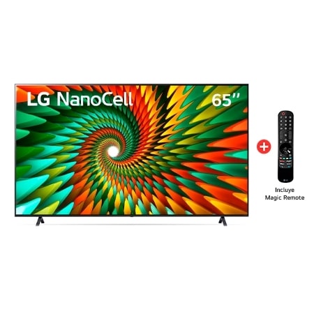   Vista frontal del televisor LG NanoCell
