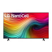Vista frontal del LG NanoCell TV, NANO80