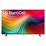 Vista frontal del LG NanoCell TV, NANO80