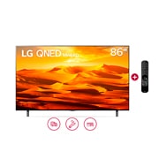 LG QNED Mini LED 86'' QNED90 4K Smart TV con ThinQ AI (Inteligencia Artificial), 4K Procesador Inteligente α7 generación 5, 86QNED90SQA