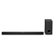 Front view of LG Soundbar and subwoofer