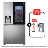 Refrigeradora LG Side by Side 617L con InstaView™, Plateado