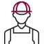 The LG HVAC installer is represented by an icon shaped like a person wearing a hard hat.