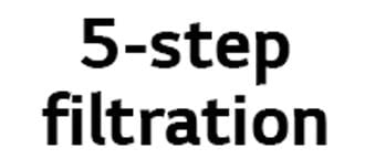 Image of the words '5-step filtration'.