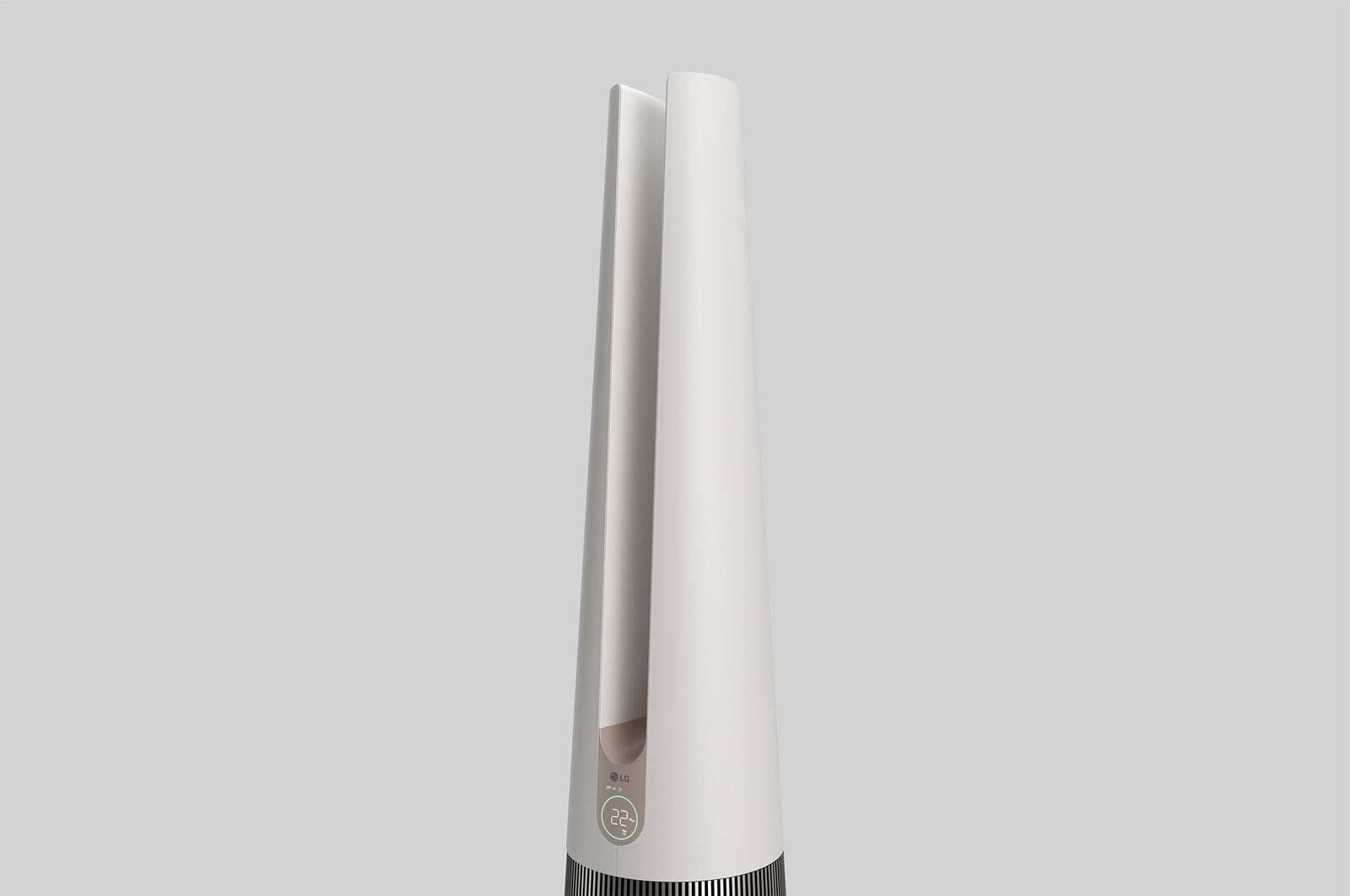 LG PuriCare™ AeroTower™ Air Purifying Fan in Beige with HEPA Filter and UVnano™ Technology   , FS15GPBK0