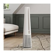 LG PuriCare™ AeroTower™ Air Purifying Fan in Beige with HEPA Filter and UVnano™ Technology   , FS15GPBK0