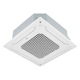 The LG HVAC Ceiling Mounted Cassette, which is designed to be rectangular and recessed into the ceiling, is displayed.