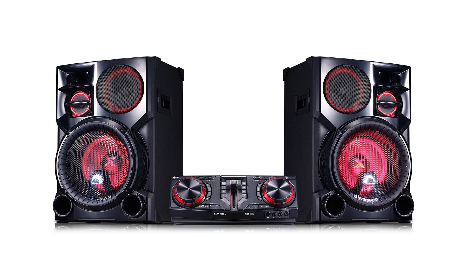 LG 3,500 Watts RMS, DJ Pro (DJ PAD), TV Sound Sync, Party Thruster Pro, Voice Canceller & Key Changer, Auto DJ XBOOM, CJ98