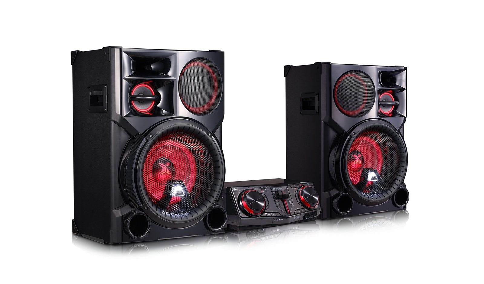 LG 3,500 Watts RMS, DJ Pro (DJ PAD), TV Sound Sync, Party Thruster Pro, Voice Canceller & Key Changer, Auto DJ XBOOM, CJ98