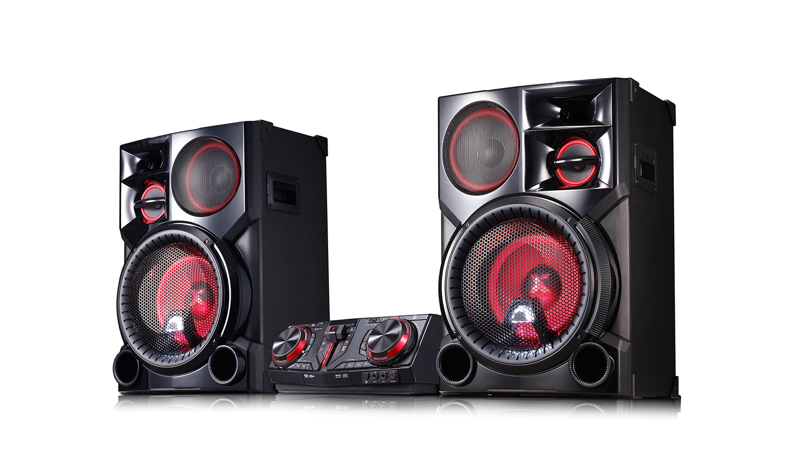 LG 3,500 Watts RMS, DJ Pro (DJ PAD), TV Sound Sync, Party Thruster Pro, Voice Canceller & Key Changer, Auto DJ XBOOM, CJ98