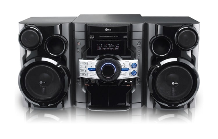 LG 1300 PMPO, USB Plus, Portable Audio Input, Xtreme Dynamic Surround Sound, USB Direct Recording and Play, Karaoke Scoring Function, Virtual Sound Matrix, 3 Disc Tray, MDD64