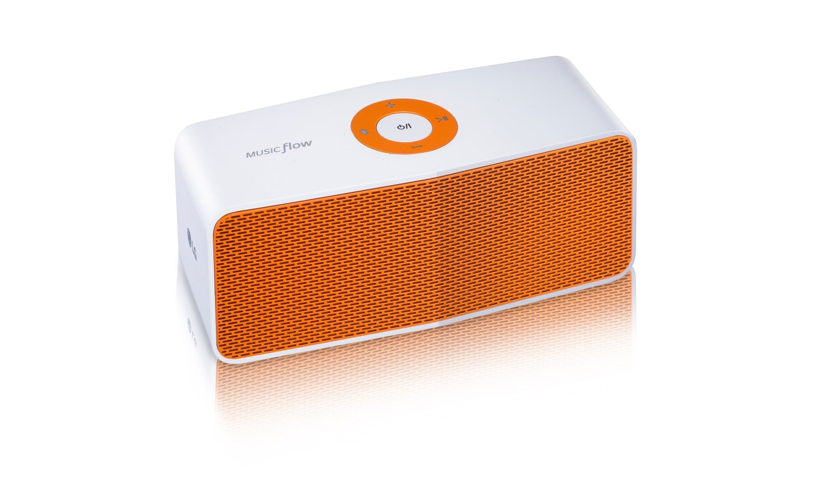 LG MUSIC flow P5 Portable Bluetooth Speaker NP5550 | White Orange, NP5550WO