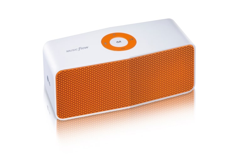 LG MUSIC flow P5 Portable Bluetooth Speaker NP5550 | White Orange, NP5550WO