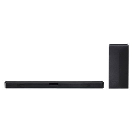 LG Sound Bar SN4, front view with sub woofer, SN4