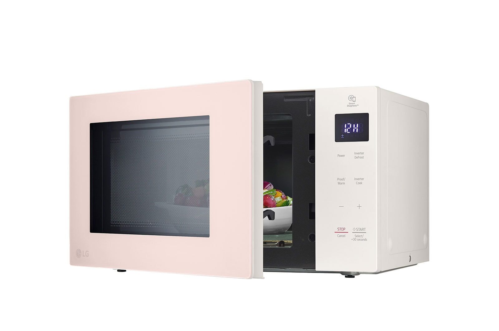 LG 25L NeoChef ™ Smart Inverter Objet Microwave Oven in Pink, MS2535GIP