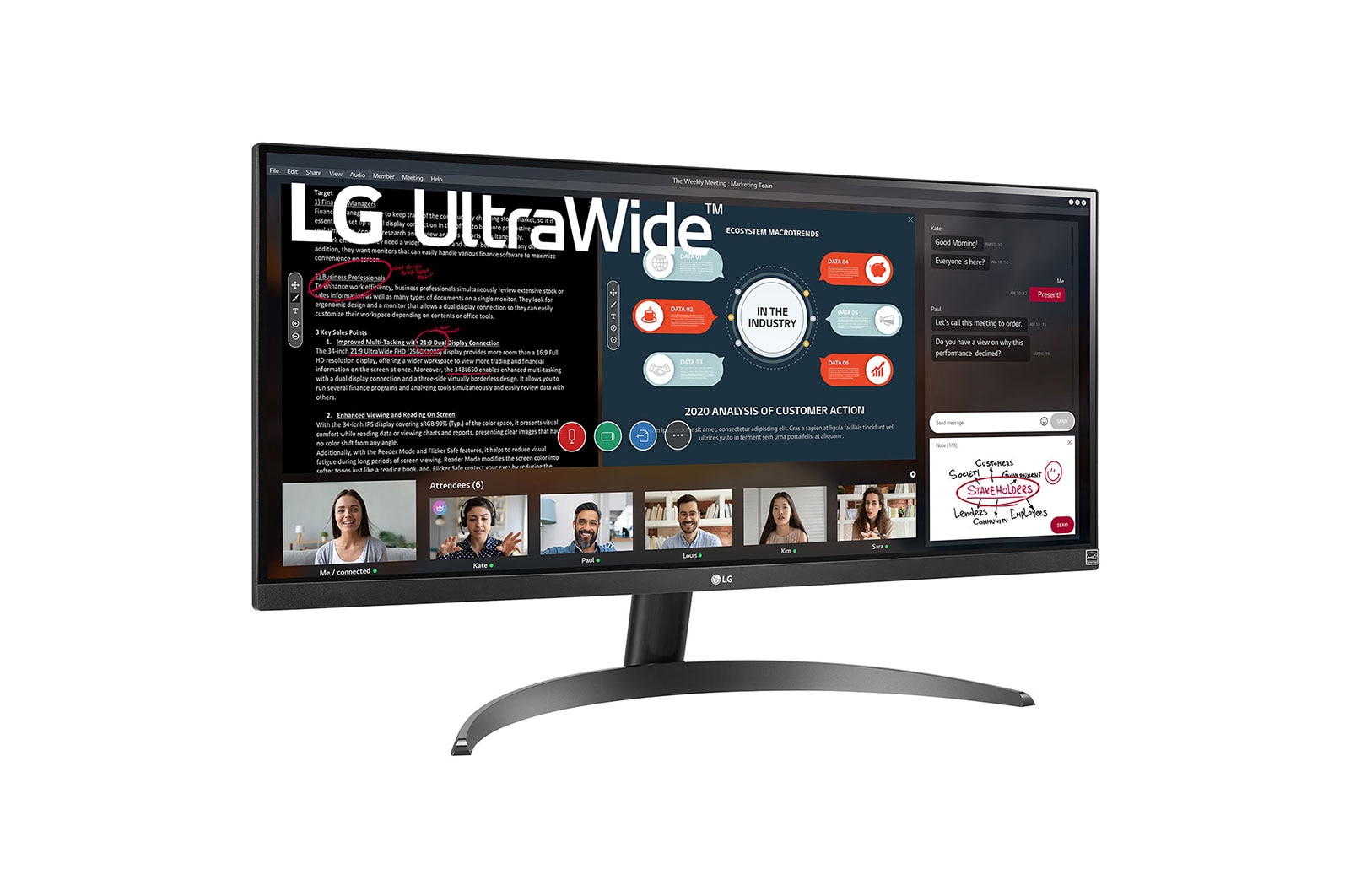 LG 29" 21:9 UltraWide™ Full HD IPS Monitor with AMD FreeSync™, 29WP500-B