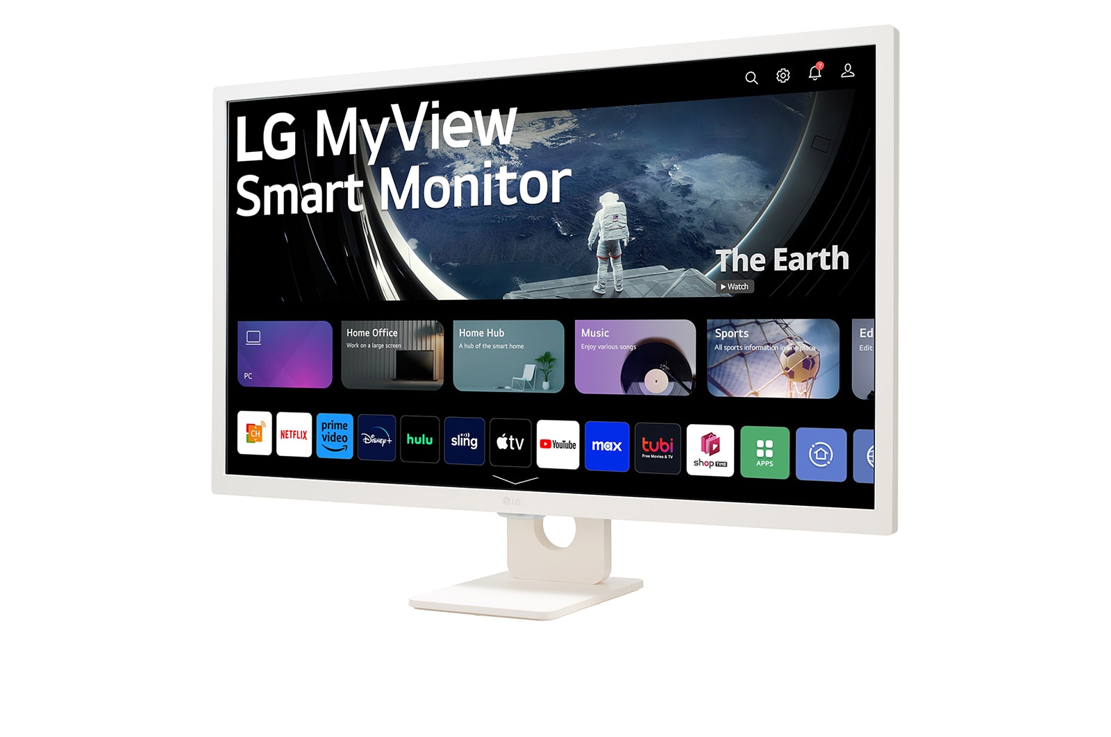 LG 31.5'' Full HD IPS MyView Smart Monitor with webOS, 32SR50F-W