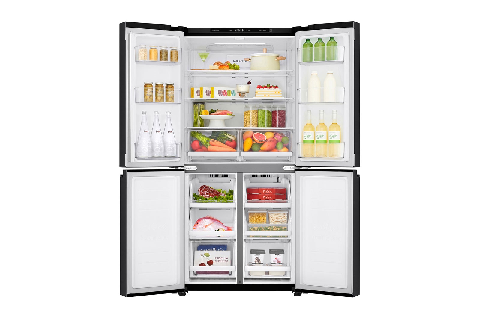 LG 20.8 Cu. Ft French Door Refrigerator with LinearCooling™ in Western Black, GR-B22FTQVB