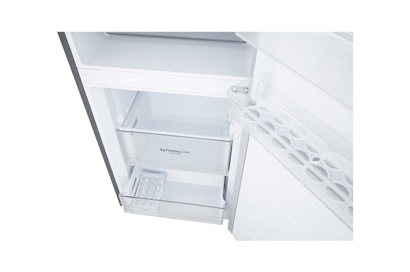 LG 11.8 Cu. Ft. Bottom Freezer Refrigerator with Door Cooling+ in Platinum Silver, GR-B369NLRM