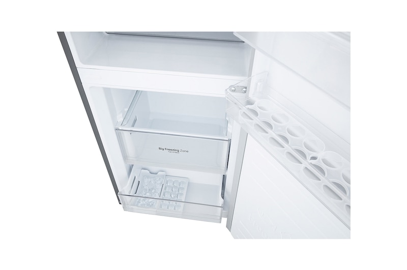 LG 11.8 Cu. Ft. Bottom Freezer Refrigerator with Door Cooling+ in Platinum Silver, GR-B369NLRM