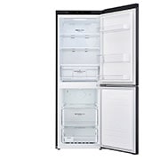 LG 11.8 Cu. Ft. Bottom Freezer Refrigerator with Door Cooling+ in Matte Black Steel, GR-B369NQRM