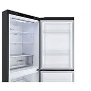 LG 11.8 Cu. Ft. Bottom Freezer Refrigerator with Door Cooling+ in Matte Black Steel, GR-B369NQRM