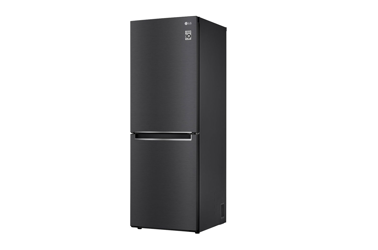 LG 11.8 Cu. Ft. Bottom Freezer Refrigerator with Door Cooling+ in Matte Black Steel, GR-B369NQRM