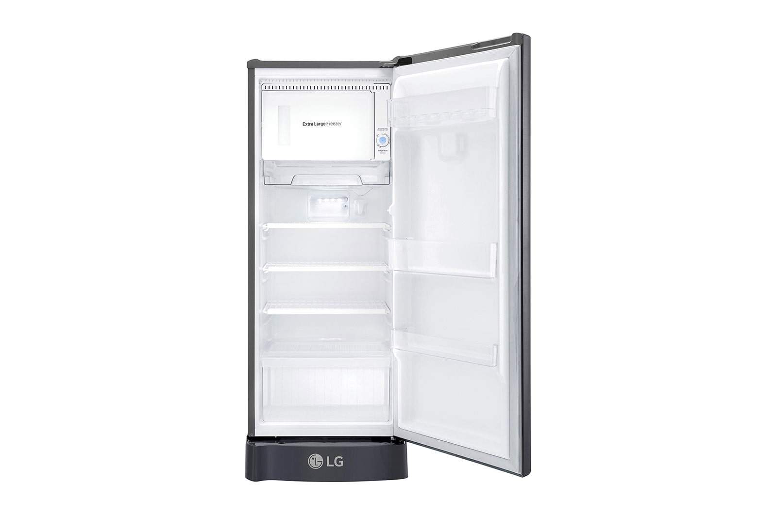 LG 6 Cu. Ft. 1-Door Refrigerator with Smart Inverter Compressor in Platinum Silver, GR-C201SLZB